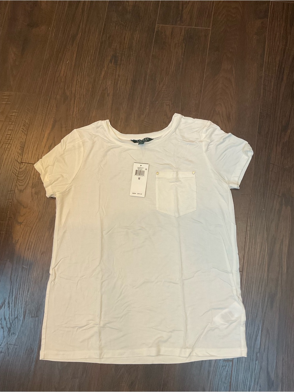Polo by Ralph Lauren Women's White Short Sleeve Pocket Tee